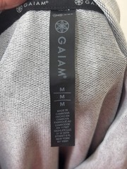 Gaiam Lotus OB Hoodie Mens Medium Charcoal Pullover Stretch Yoga Athletic NWT