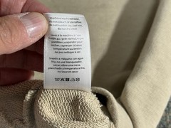 Onia Hoodie Men’s Medium Beige Long Sleeves Cotton Polyester Blend Pockets