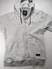 Quicksilver Keller Zip Hoodie Large Marled Gray