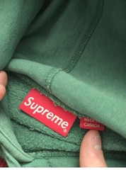 Supreme Green Cord Collegiate Hoodie SS18 size medium