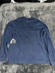 Vintage Quiksilver Navy Blue W/Red And White Stripes Sweatshirt Size Large
