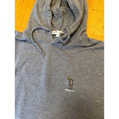 Bandon Dunes • Peter Millar Shortys Hoodie Size L Gray Golf Pullover Sweatshirt