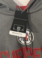 LA Clippers Sweatshirt Hoodie Mens Large Gray Red NBA Basketball Pullover NWT