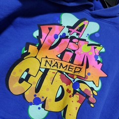 Kid Cudi Hoodie Mens Large Blue A Kid Named Cudi Music Rap Hip Hop Grafiti