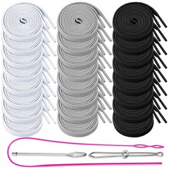 24Pcs Sweatshirt Drawstring Replacement Hoodie String Replacement | Premium Blac