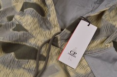 C.P. Company NWT Hoodie Sweat Shirt Size L In Light Yellow Tan Green Gray Camo