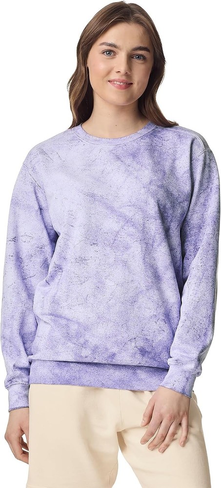 Adult Crewneck Sweatshirt Amethyst 1pc Long Sleeve G1566 G1545 Adult Unisex