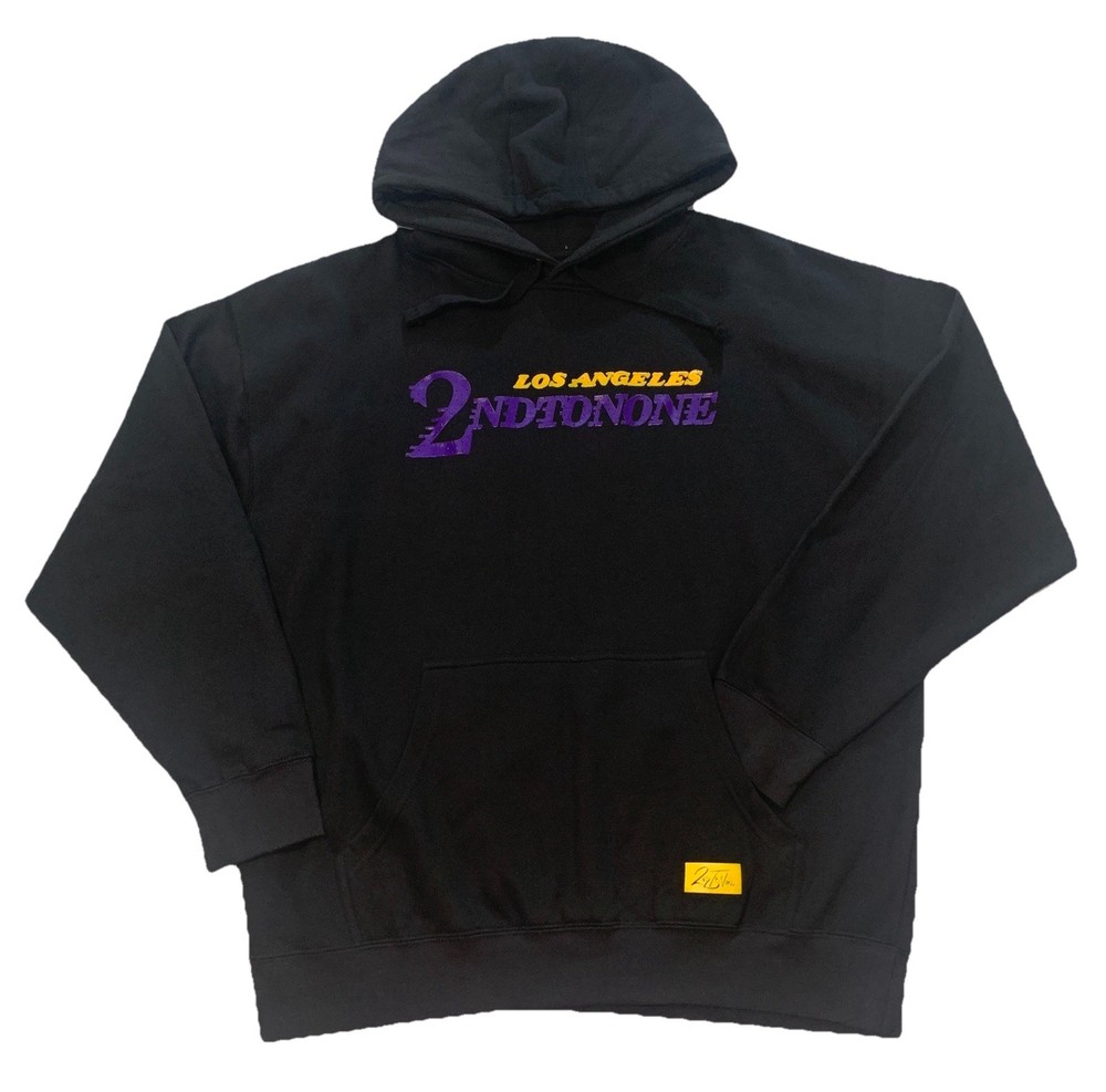 New 2nd To None LA Lakers NBA Mens XL Hoodie Sweatshirt Kobe Bryant #24 Black