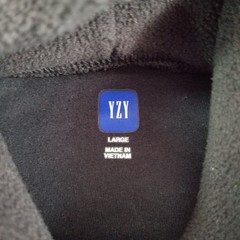 Yeezy Gap Hoodie Mens Large Black Polar Fleece Padded Kanye West Balenciaga Ye
