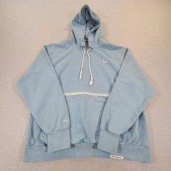 Nike Standard Issue Dri-FIT Pullover Hoodie Blue Zip Pocket Athletic Men’s Large