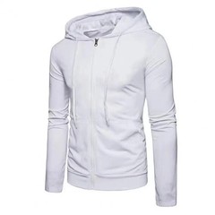 Men’s Autumn Zip Hoodie Jacket Slim Fit Long Sleeve Casual Sweatshirt