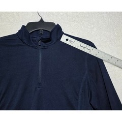Adidas Navy Blue Quarter Zip Pullover Athletic Performance Mock Neck Top Men’s M