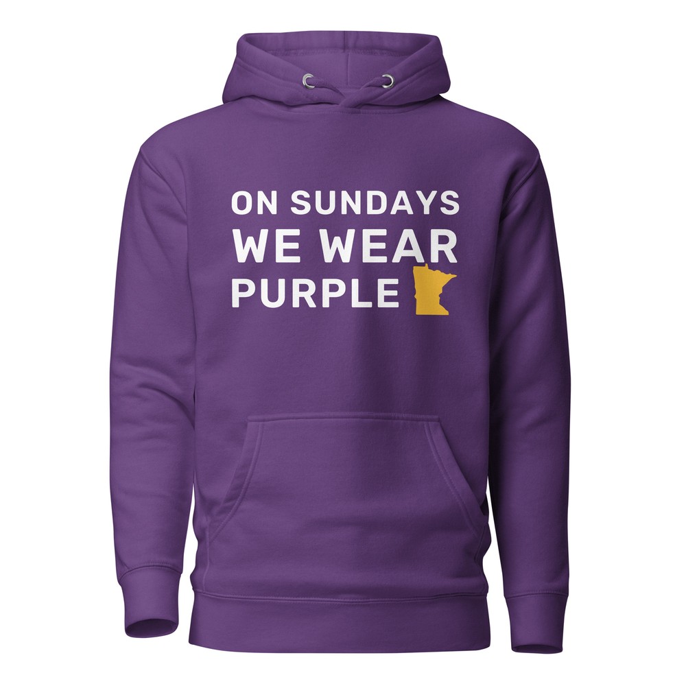 We Wear Purple Minnesota Football Vikings Unisex Hoodie S,M,L,XL,2X,3X