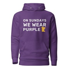 We Wear Purple Minnesota Football Vikings Unisex Hoodie S,M,L,XL,2X,3X