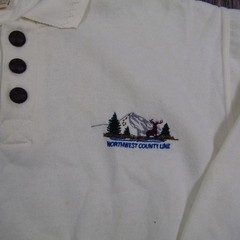 Northwest Territory Sweatshirt Mens L Ivory Vintage Polo Collar II72-16