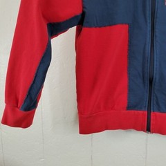 Esprit Sweatshirt Mens Medium Red Mock Neck Full Zip Long Sleeve Graphic Casual