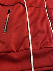 Men’s XL Zip Up, Hooded Sweatshirt, Zip Pockets, Deep Red,