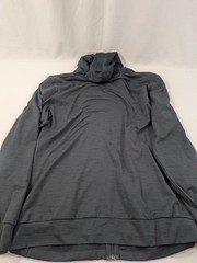 Nike Yoga Jacket Men Medium Gray Dri-Fit Full Zip Training Hoodie Stretch