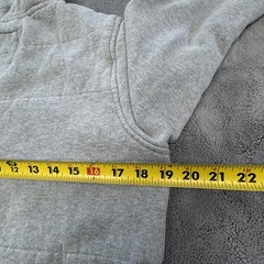 SIMS Hoodie Teens XL Gray Full Zip Hooded Pockets Lined Quilted Snowboarding