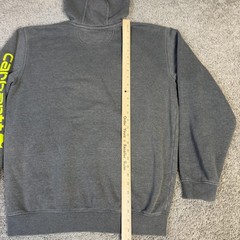 Carhartt Hoodie Mens M Gray Pullover Fleece Hooded Pockets Lined Relaxed Fit
