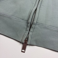 Burberry London England Vintage Full Zip Hoodie S Green Cotton Plaid Hood