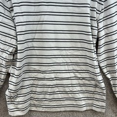NWT Mode of One Men’s Sweatshirt Size Small White Black Striped Long Sleeve