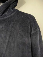 Elwood Sweatshirt Mens S Blue Hoodie Pullover Velour Microfiber Relax Oversize