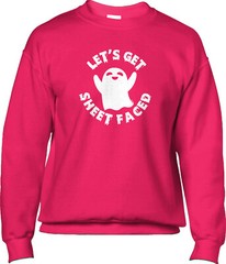 Sheet Faced Halloween Trick or Treat Horror Costume Party Ghost Mens Sweatshirt
