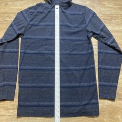 Vissla Men Medium Hoodie Pullover Long Sleeve Shirt Blue Striped Boho Baja EUC