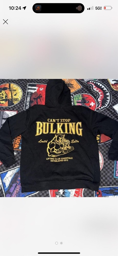 Lifting Club Essentials Can’t Stop Bulking Graphic Hoodie