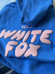 White Fox Boutique Offstage Hoodie In Azure Unisex Size Adult Xxxs/xxs