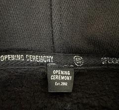 Opening Ceremony Unisex Black Hoodie Sweatshirt One Size Cotton Stretch Pockets