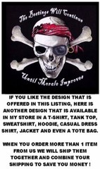Pirate Skull Crossed Pistols Caribbean Loyal To None Patch Zip Hoodie Sweatshirt