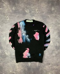 Off-White Men’s Black Graphic Sweatshirt Size S Cotton Made in Portugal