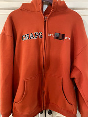 Chaps Ralph Lauren Hoodie Sweatshirt Men Large Embroidered Logo Full Zip