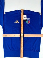 Adidas Italy DNA Crew Sweatshirt Men’s Bold Blue Soccer JZ2060