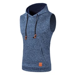 Mens Sleeveless Hoodies Fashion Casual Hooded Sweatshirt Men Bodybuilding.
