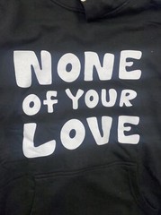 Lil TJay Rapper Black Hoodie “NONE OF YOUR LOVE” men’s Medium Roses On Arms Nwot