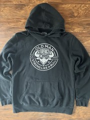 Old Man Strength Sweatshirt Gym Weightlifting Size Large Hoodie Bodybuilding