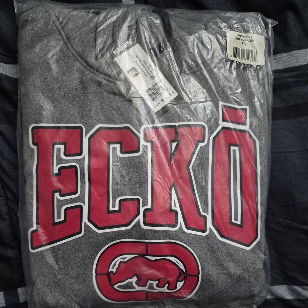 Ecko Unltd. Men’s Anthracite Grey Marled Relay Hoodie Size 2XL New With Tags