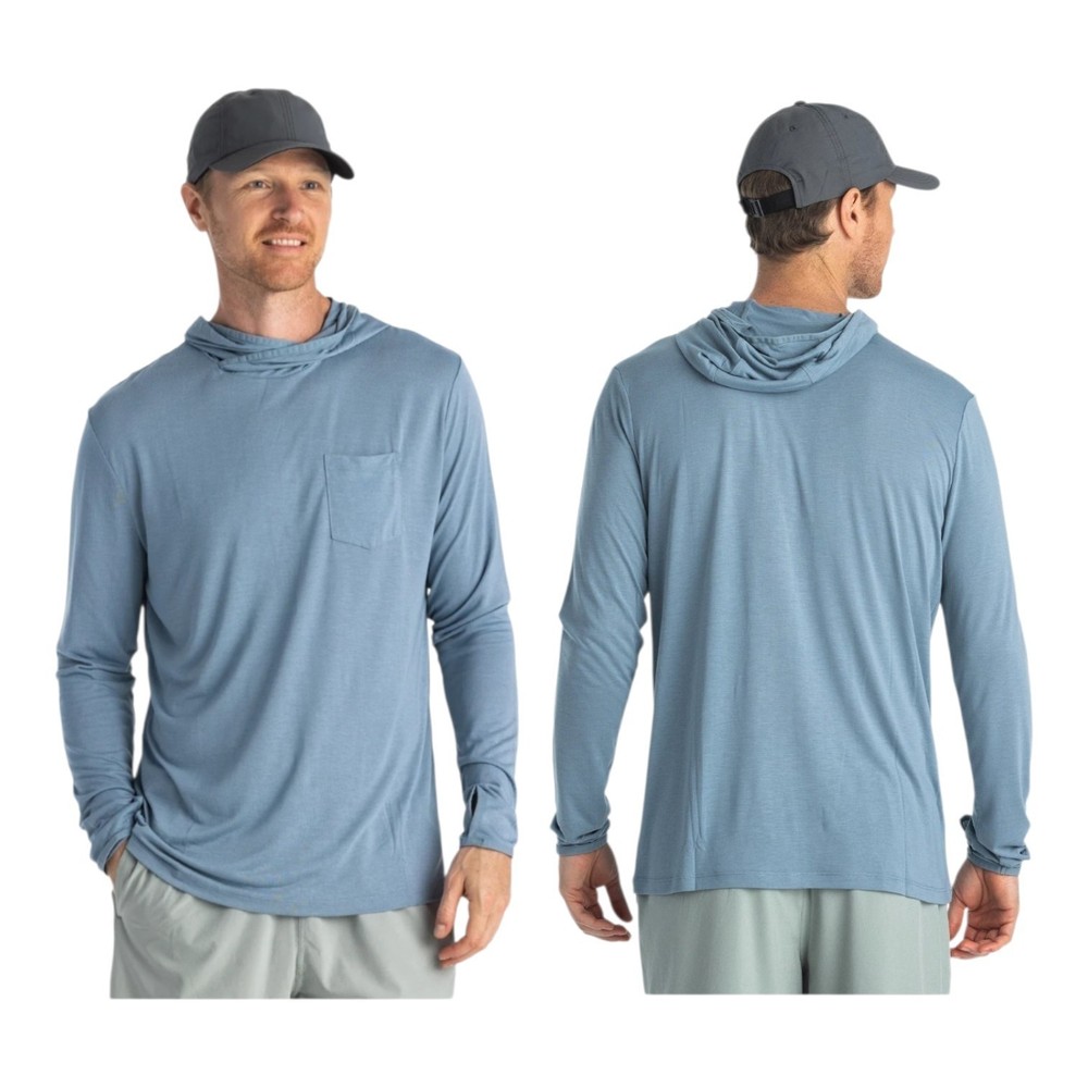 Free Fly Bamboo UPF 20+ Hoodie Lightweight Fishing Outdoor Sun Shirt Men’s M