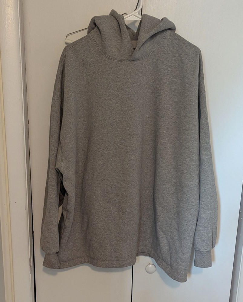 Fear Of God Essentials Relaxed Hoodie Mens Size L Dark Oatmeal Gray Oversized