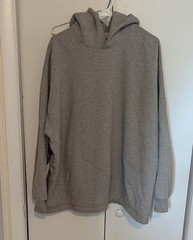 Fear Of God Essentials Relaxed Hoodie Mens Size L Dark Oatmeal Gray Oversized