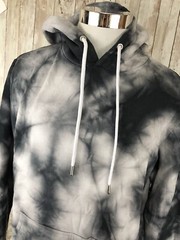 Boohoo Hoodie Mens Small Tie Dye Sweatshirt Gray Pullover Long Sleeve N112