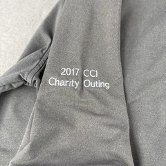 Peter Millar Top Mens Large Gray Crown Sport 1/4 Zip Golf Stanwich Country Club