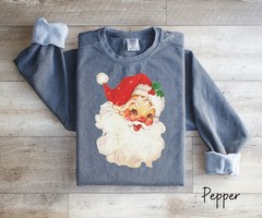 Santa Claus Christmas Sweatshirt Holiday Winter Apparel Gift Top