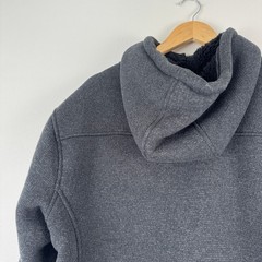 Rugged Elements Mens Fleece Lined Hoodie Charcoal Gray Full Zip Jacket Size M