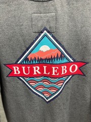 Burlebo Sweatshirt Men’s Size Medium Gray Long Sleeve Crew Graphic Pullover