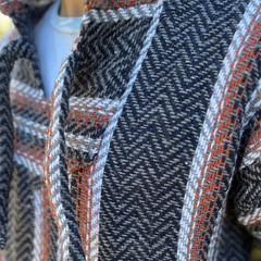 Drug Rug Baja Hoodie | Mexican Poncho with Soft Inner Lining S-XXXL | Charcoal