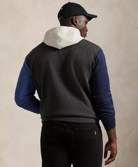 Polo Ralph Lauren Big and Tall Men’s Double Knit Hoodie Gray Blue $198 New